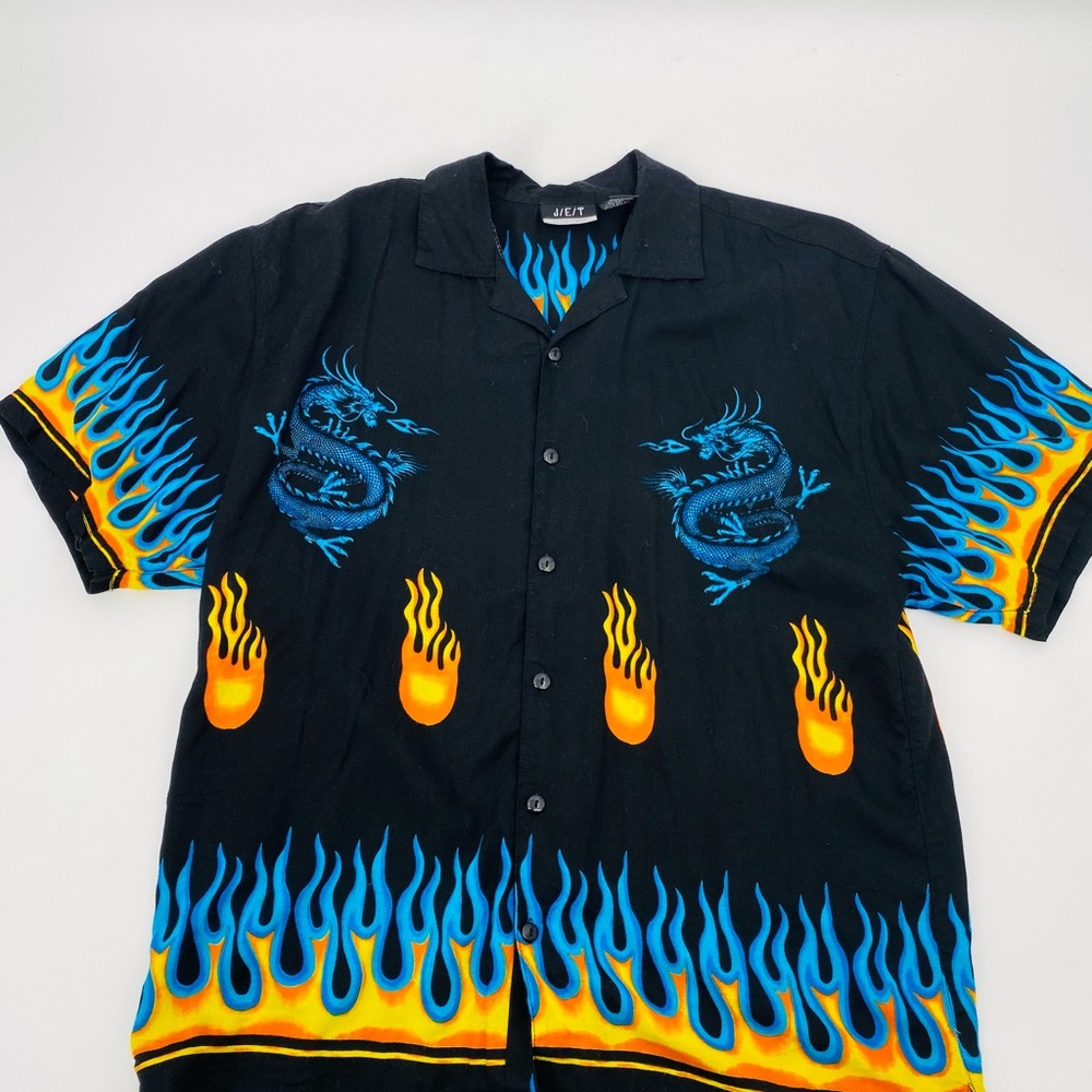 Graphic Short Button Down Shirt
